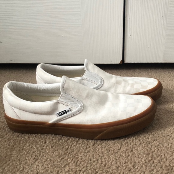 White checkerboard slip-on Vans - Picture 2 of 6